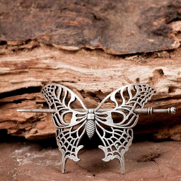 Vintage Butterfly Hairpin Antique Metal Alloy Hair Accessory for Women